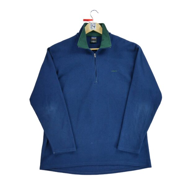 Pull polaires homme manches longues bleu Patagonia Col Montant
