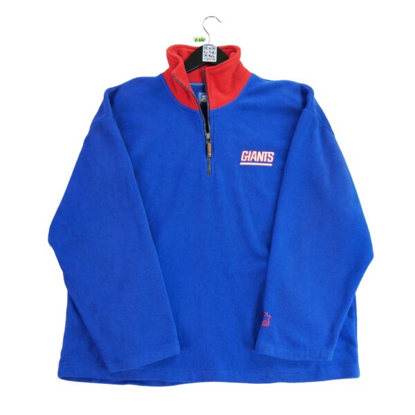 Pull polaires homme manches longues bleu Starter Col Montant Equipe New York Giants