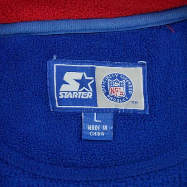 Pull polaires homme manches longues bleu Starter Col Montant Equipe New York Giants