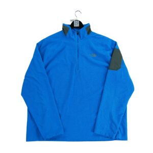 Pull polaires homme manches longues bleu The North Face Col Montant