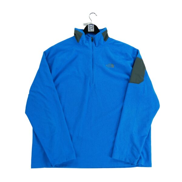 Pull polaires homme manches longues bleu The North Face Col Montant