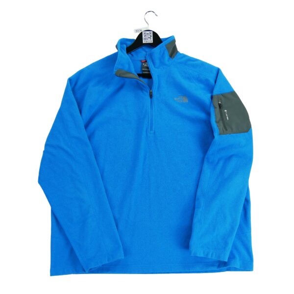 Pull polaires homme manches longues bleu The North Face Col Montant