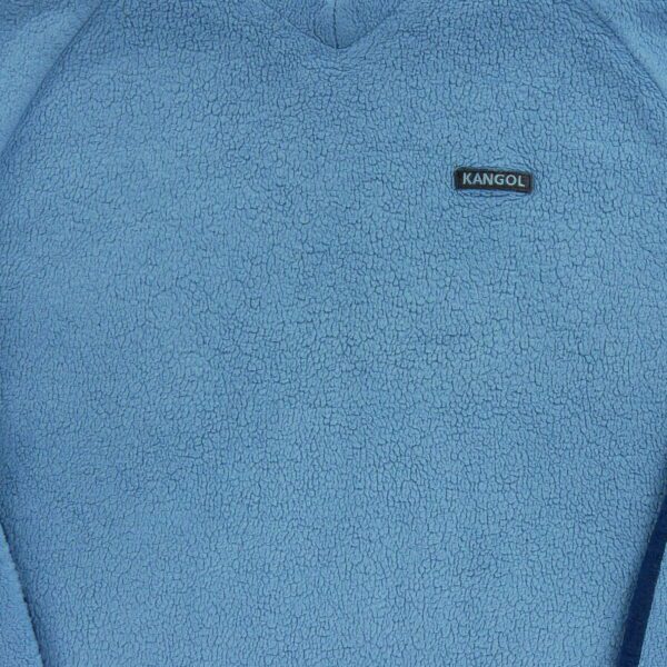 Pull polaires homme manches longues bleu Vintage Col V
