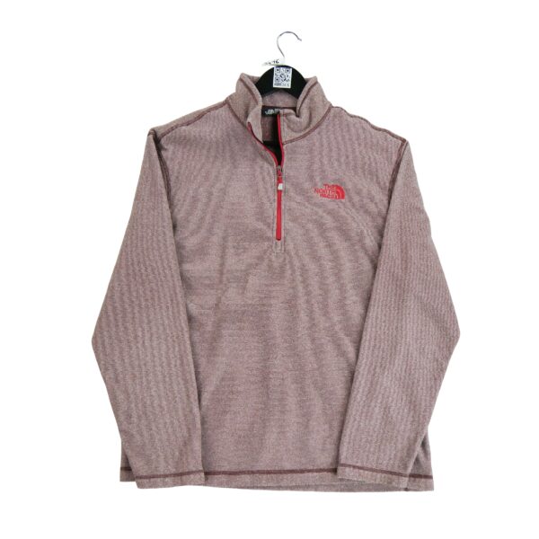 Pull polaires homme manches longues bordeaux The North Face Col Montant
