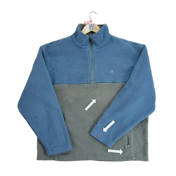 Pull polaires homme manches longues gris Champion Col Montant QWE2069