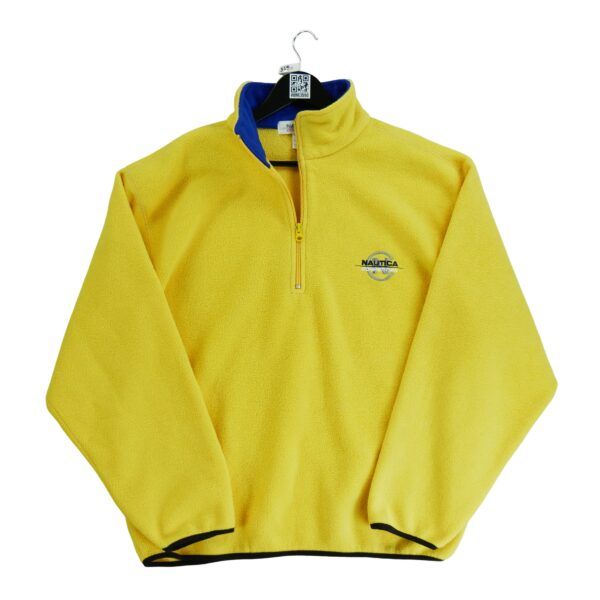Pull polaires homme manches longues jaune Nautica Col Montant QWE3590