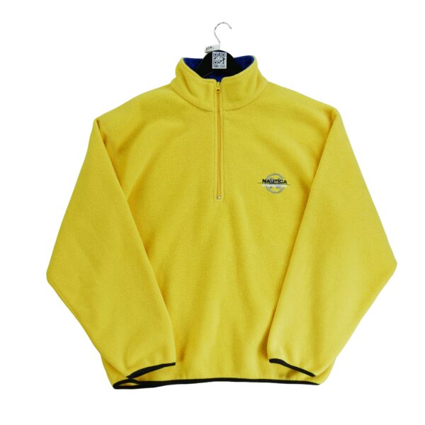 Pull polaires homme manches longues jaune Nautica Col Montant QWE3590