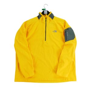 Pull polaires homme manches longues jaune The North Face Col Montant
