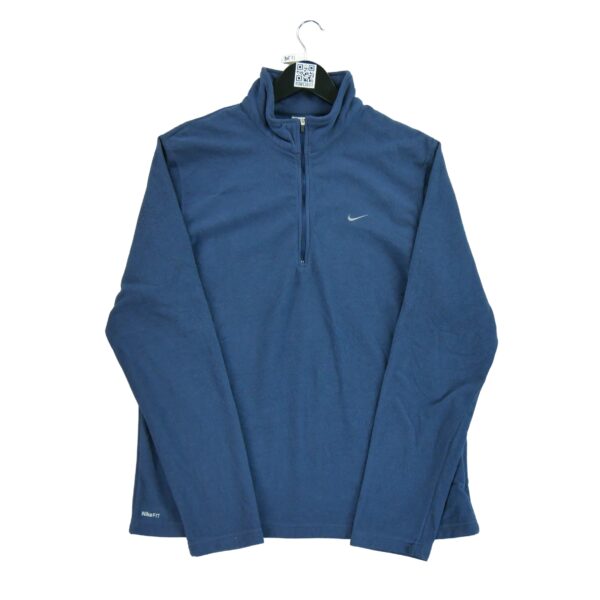 Pull polaires homme manches longues marine Nike Col Montant