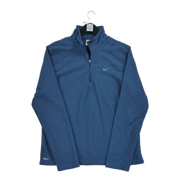 Pull polaires homme manches longues marine Nike Col Montant