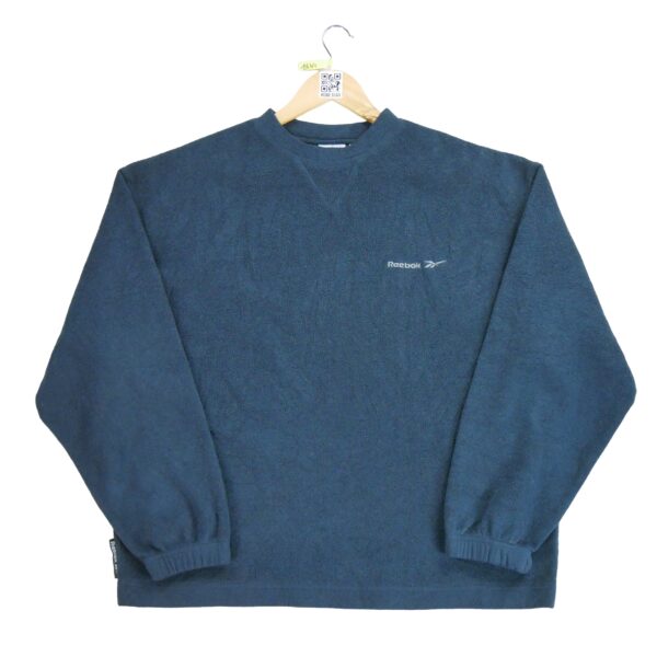 Pull polaires homme manches longues marine Reebok Col Rond