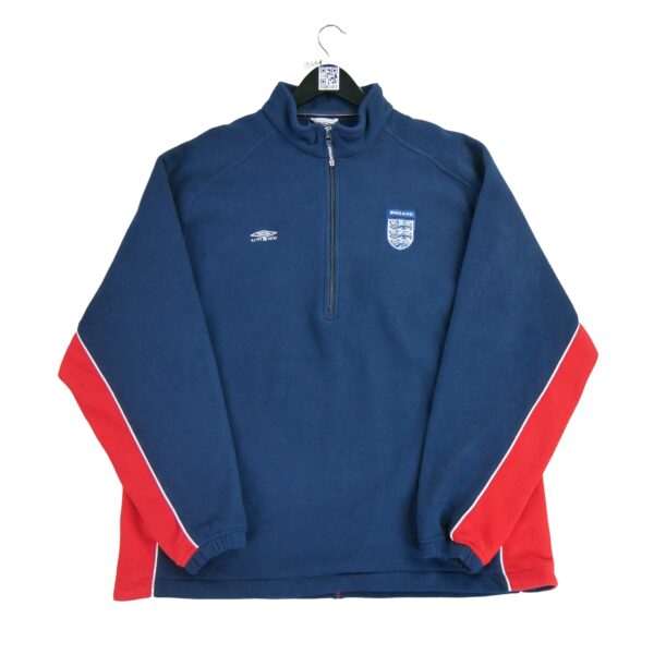 Pull polaires homme manches longues marine Umbro Col Montant