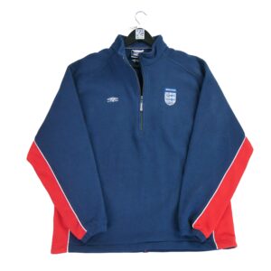 Pull polaires homme manches longues marine Umbro Col Montant