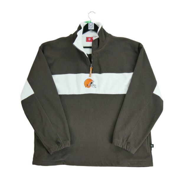 Pull polaires homme manches longues marron NFL Team Apparel Col Montant Equipe Cleveland Browns QWE0632