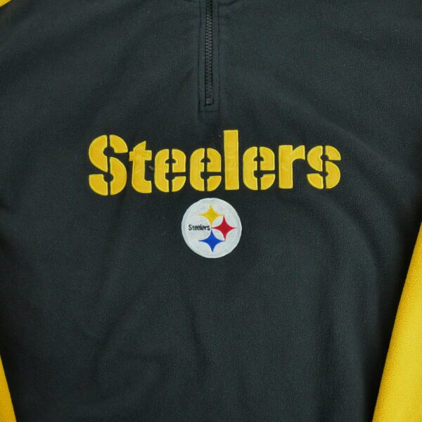 Pull polaires homme manches longues noir Reebok Col Montant Equipe Pittsburgh Steelers QWE0077
