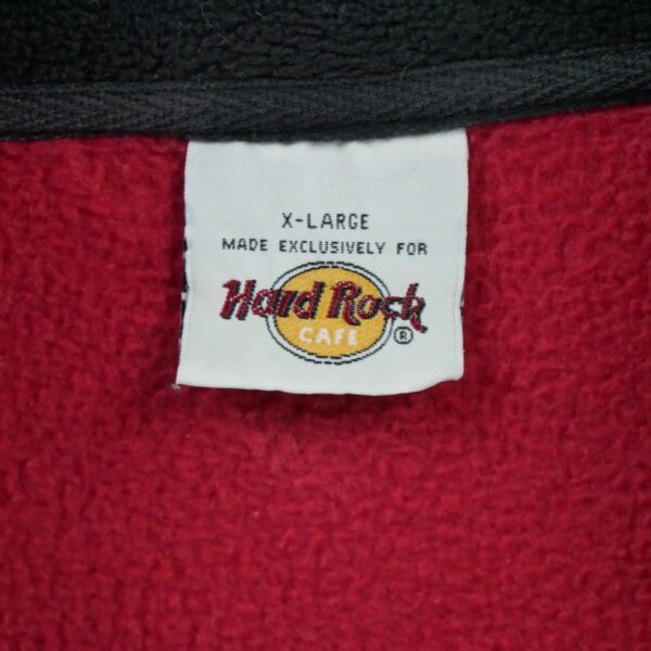 Pull polaires homme manches longues rouge Hard Rock Cafe Col Montant