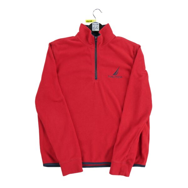 Pull polaires homme manches longues rouge Nautica Col Montant QWE1117
