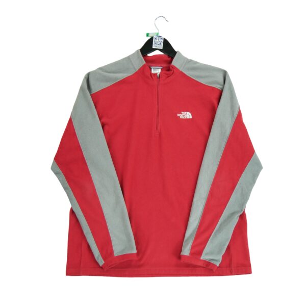 Pull polaires homme manches longues rouge The North Face Col Montant