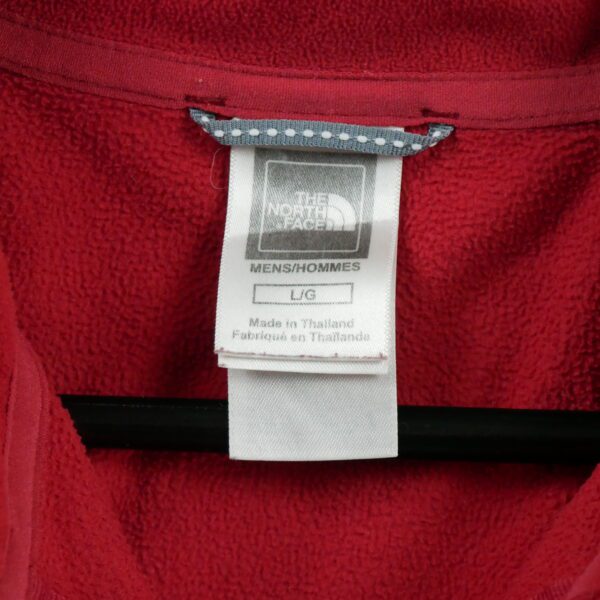 Pull polaires homme manches longues rouge The North Face Col Montant