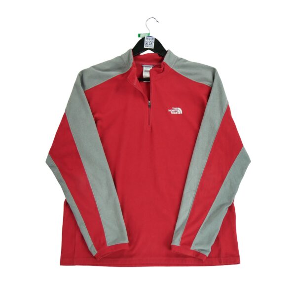 Pull polaires homme manches longues rouge The North Face Col Montant