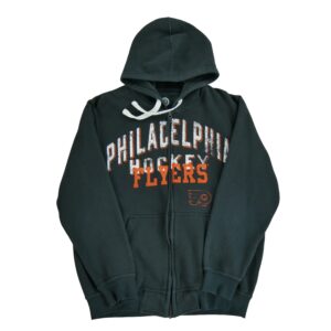 Sweat a capuche homme manches longues noir NHL Motif imprime Col Rond Equipe Philadelphie Flyers QWE0375
