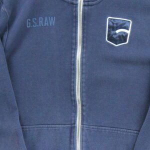 Sweat homme manches longues marine G Star Col Montant QWE0096