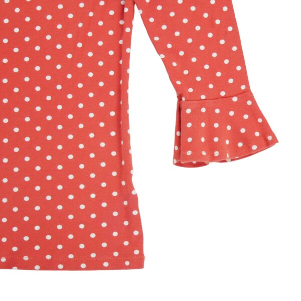 T shirt manches longues femme orange Polo Ralph Lauren Motif a motifs Col Rond QWE1502