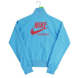 Veste de survetements femme manches longues bleu clair Nike Col Montant