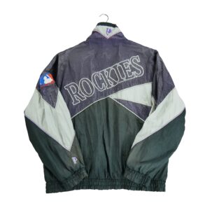 Veste legeres homme manches longues noir Pro Player Motif imprime Col Montant Equipe Rockies du Colorado