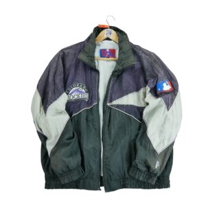 Veste legeres homme manches longues noir Pro Player Motif imprime Col Montant Equipe Rockies du Colorado