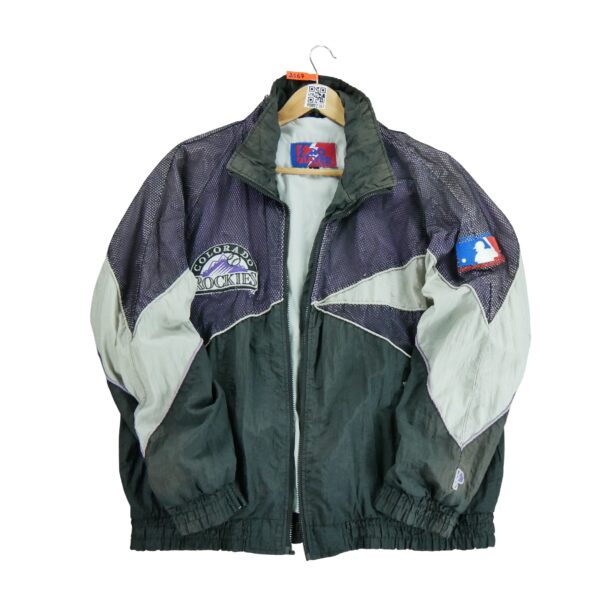 Veste legeres homme manches longues noir Pro Player Motif imprime Col Montant Equipe Rockies du Colorado