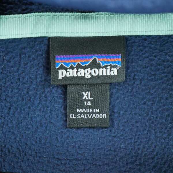 Veste polaires enfant manches longues marine Patagonia Col Montant