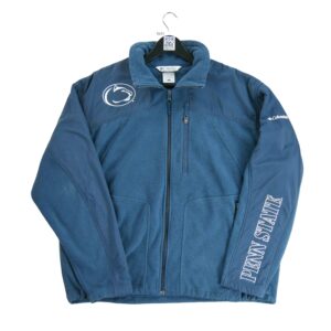 Veste polaires homme manches longues marine Columbia Motif imprime Col Montant Equipe Penn State QWE3025