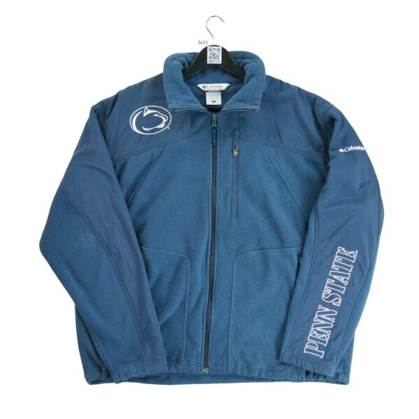 Veste polaires homme manches longues marine Columbia Motif imprime Col Montant Equipe Penn State QWE3025
