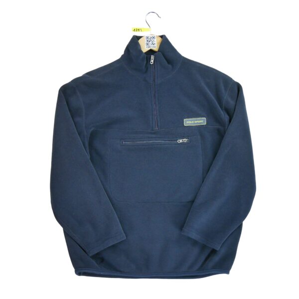 Veste polaires homme manches longues marine Polo Ralph Lauren Col Montant QWE1283