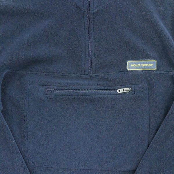 Veste polaires homme manches longues marine Polo Ralph Lauren Col Montant QWE1283