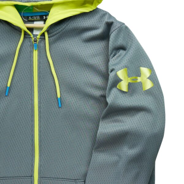Sweat à capuche Homme  Full zip Gris – Image 4