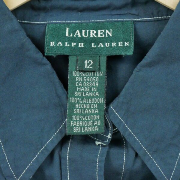 Chemise classiques femme manches longues bleu Polo Ralph Lauren