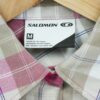 Chemise detente femme manches longues beige Salomon Motif a carreaux