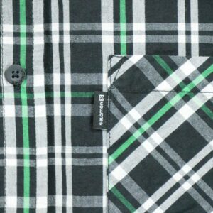 Chemise detente homme manches longues noir Salomon Motif a carreaux