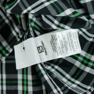 Chemise detente homme manches longues noir Salomon Motif a carreaux
