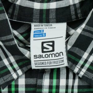 Chemise detente homme manches longues noir Salomon Motif a carreaux