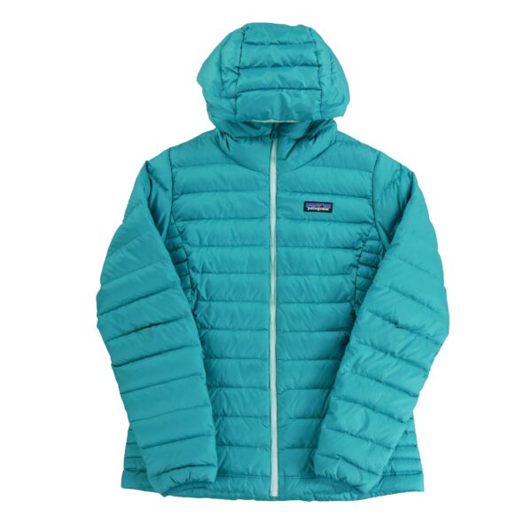 Doudoune femme manches longues bleu Patagonia Col Montant