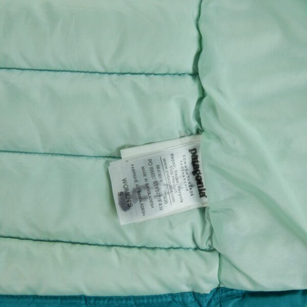 Doudoune femme manches longues bleu Patagonia Col Montant