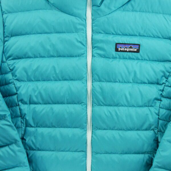 Doudoune femme manches longues bleu Patagonia Col Montant