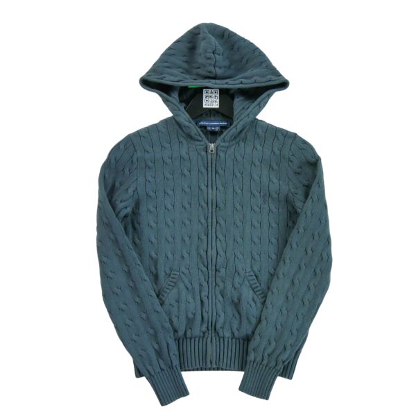 Gilet femme manches longues bleu Polo Ralph Lauren Col Montant