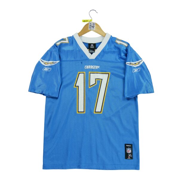 Maillot manches courtes enfant bleu Reebok Equipe Los Angeles Chargers