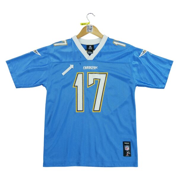 Maillot manches courtes enfant bleu Reebok Equipe Los Angeles Chargers