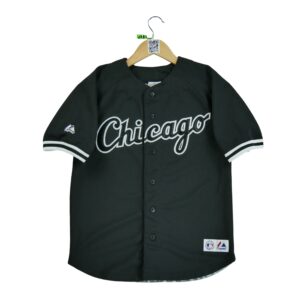 Maillot manches courtes enfant noir Majestic Equipe Chicago White Sox
