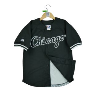 Maillot manches courtes enfant noir Majestic Equipe Chicago White Sox